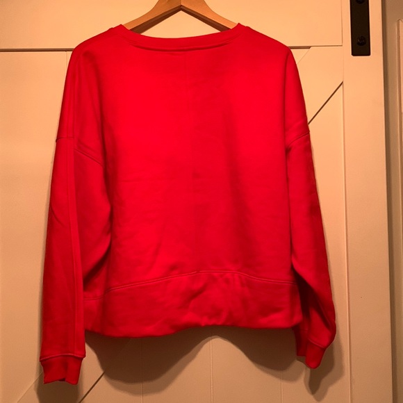 NWT Cropped Red Crewneck Sweatshirt XXL - Picture 2 of 5
